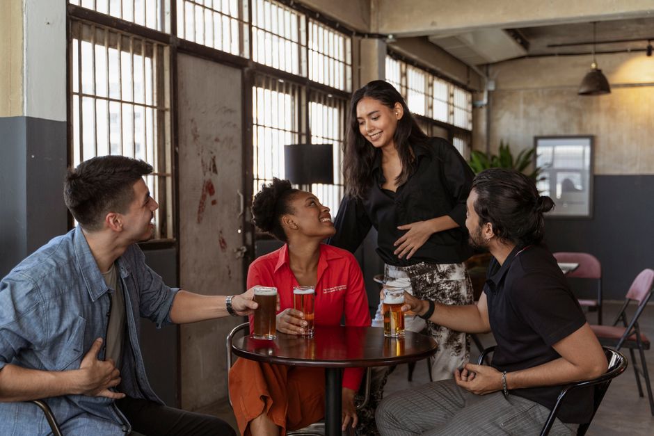 Beers at the loft bar